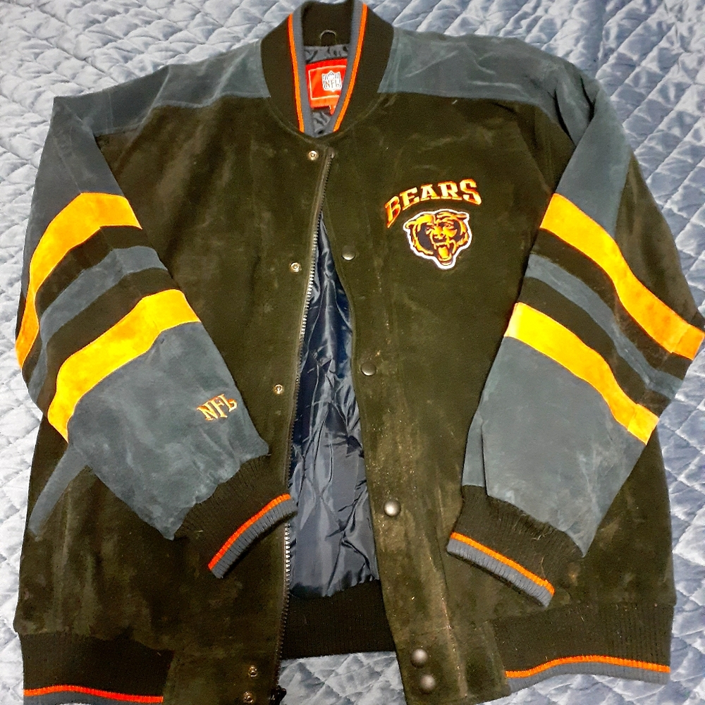Mens Chicago Bears Suede Jacket